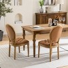 PU Leather French Tufted Armless Dining Chairs Set of 2 with Nailhead Trim and Wood Frame for Dining Room-Baofuwish - 2 of 4