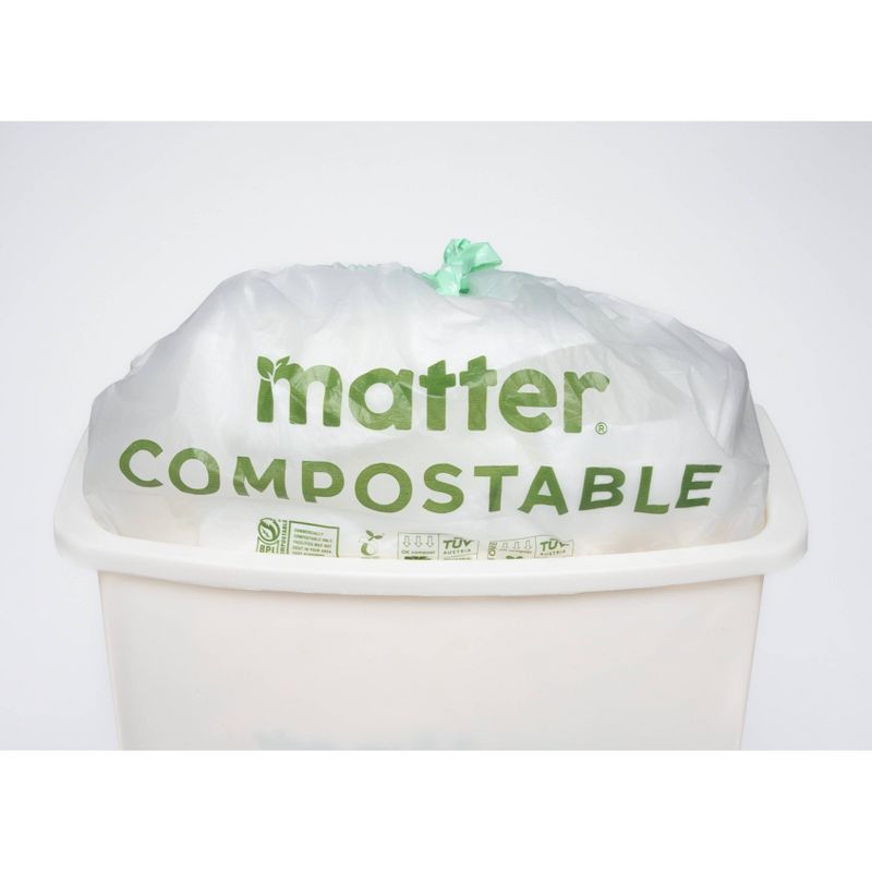 Matter Compostable Tall Kitchen Trash Bags - 13 Gallon/40ct, 5 of 6