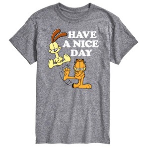 Men's - Garfield - Have A Nice Day Garfield and Odie Short Sleeve Graphic T-Shirt - 1 of 4