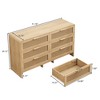Vynxaria 51.18" Arc Shaped Corner Rattan Cabinet, 6-Drawers Rattan Storage Cabinet Rattan Drawer for Living Room Bedroom, Kitchen, Natural - 4 of 4