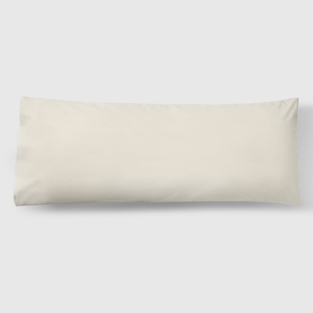 Shuteye Supply Body Pillow 400 Thread Count Frost Smart Temp Percale Pillowcase Set Tundra