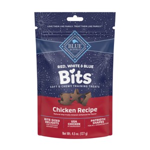 Blue Buffalo Bits Red White and Blue Chicken Flavor Chewy Dog Treats - 4.5oz - 1 of 4