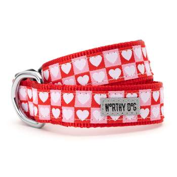 The Worthy Dog Colorblock Hearts Dog Collar