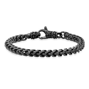 Steeltime Men's stainless steel wheat chain bracelet - 1 of 4