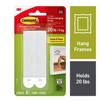 Command 4-pack White Small Picture Hanging Strips