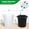 2Pcs 16 in Water Level Monitor and Wheels Tall Diamond Planters, Self Watering Planters, Flower Pots Outdoor and Indoor - 2 of 4