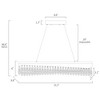 LNC Delphinium 1-Lights 31.5 Modern Luxury LED Rectangle Crystal Island Lights, Gold and Black - 3 of 4