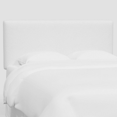 California King Olivia Headboard in Velvet White - Threshold™: Luxe Pine Frame, Easy Care, No Box Spring Needed