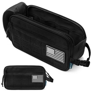 Pavilia Tactical Toiletry Bag for Men, Hygiene Travel Bag, Military Dopp Kit, Water Resistant Molle Pouch, Shaving Grooming Organizer Case - 1 of 4