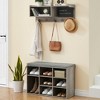 31.5 Inch Wall Mount Coat Rack Shoe Bench Set - 3 of 4