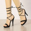 Allegra K Women's Platform Stiletto Heels Lace Up Sandals - 2 of 4