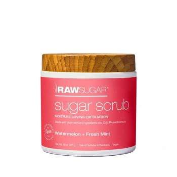 Raw Sugar Moisture Loving Sugar Scrub Watermelon + Fresh Mint - 15oz