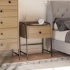 ChicFurnit Nightstands Modern End table Elegant Side Table Bedside Table with Drawers Storage for Bedroom, Beige, 16.3"*20.95"*26.6" - 2 of 4