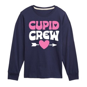 Boys' - Instant Message - Valentine's Day Cupid Crew Long Sleeve Graphic T-Shirt - 1 of 4