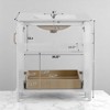 Mshliw 30 Inch Bathroom Vanity with Ceramic Sink, Freestanding Storage Cabinet with Hidden Drawer, Solid Wood Frame Bathroom Vanity with Shelf - 4 of 4