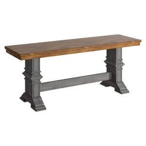 South Hil Baluster Base Bench Gray - Inspire Q