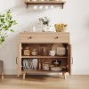 Wooden Storage Cabinet with Drawer & Doors ¨C Versatile Sideboard Buffet, Ideal for Living Room, Dining Room, Entryway, Bedroom, Coffee Bar Organizer - 3 of 4