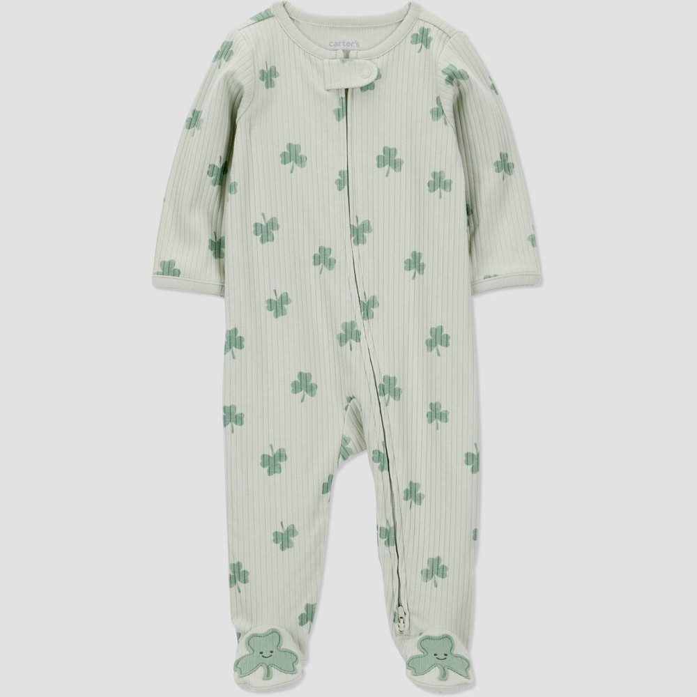 Carter's Just One You® Baby St. Patrick's Day Shamrock Sleep N' Play- Green 3M