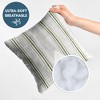 Americanflat 20"x20" Striped Pattern Throw Pillow with Premium Polyester - Green - 3 of 4
