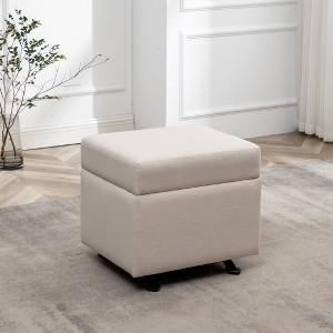 25" Wide Rectangle Gliding Ottoman - WOVENBYRD - 1 of 4