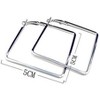 Stainless Steel Geometric Hoop Earrings – Large Minimalist Earrings for Women & Girls - 3 of 4