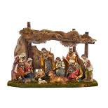 Kurt Adler Nativity Set of 11 Figures and Stable