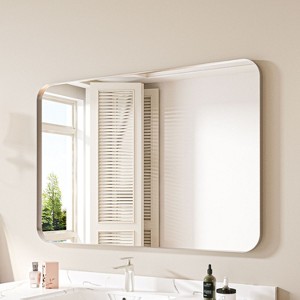 Wall-Mounted Mirror Rectangle Bathroom Vanity Mirrors Framed Mirrors Aluminum Framed Bathroom Mirror - 1 of 4
