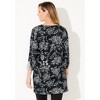 Catherines Women's Plus Size Black Applique Trimmed Tunic - image 3 of 4