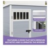 5x3FT Outdoor Storage Shed, All-Weather Plastic Storage Shed with Side Windows, Floor, Lockable Doors for Backyard Garden Pool Tool - 4 of 4