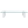 vidaXL Monitor Stand White 15.7 in.x13.8 in.x3.1 in. Tempered Glass and Metal - 4 of 4
