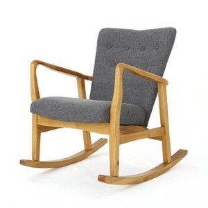 Callum Mid-Century Fabric Rocker - Christopher Knight Home - 1 of 4