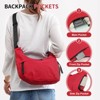 Unique Bargains Nylon Lightweight Fashion Durable Arch Moon Crossbody Bag - 4 of 4