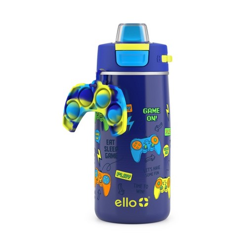 Ello 12oz Stainless Steel Colby Pop! Water Bottle Fidget Accessory Blue :  Target