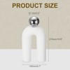 Unique Bargains Ceramic Office Home Decor Romantic Centerpiece U-Shape Statue White and Silver - 2 of 4