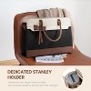 Laptop Tote Bag for Women, Leather Work Bag with Multiple Pockets, Waterproof Business and Teacher Bag - 4 of 4