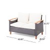 Christopher Knight Home Velthur Outdoor Wicker and Acacia Wood 4 Seater Chat Set - 3 of 4