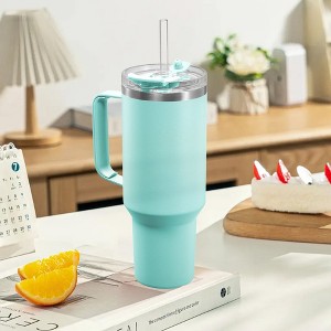 Hyleory Stylish 40oz Stainless Steel Water Tumbler with Leak-Proof Lid & Straw - Your Hydration Hero - 1 of 4