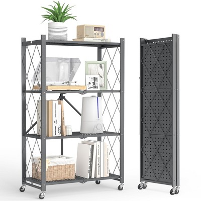SKONYON Storage Shelves Foldable metal shelves Garage Shelving Units 4-Tier and 5-Tier