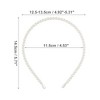 Unique Bargains Women's Elegant Faux Pearl Headband 4.53" Gold Tone White 1 Pc - 3 of 4