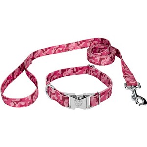Country Brook Petz Premium Pink Bone Camo Collar and Leash - 1 of 4