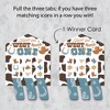 Big Dot of Happiness My First Rodeo - Little Cowboy 1st Birthday Party Game Pickle Cards - Pull Tabs 3-in-a-Row - Set of 12 - 3 of 4