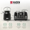 Haden Heritage 4 Slice Wide Slot Stainless Steel Toaster Bundled with 1.7 Liter Stainless Steel Electric Water Kettle, Black & Chrome - 3 of 4
