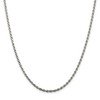 Black Bow Jewelry 2.25mm Rhodium Plated Sterling Silver Diamond Cut Rope Necklace - image 4 of 4