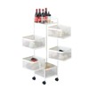 5-Tier Rolling Storage Cart with Rotating Baskets, Fruit & Vegetable Baskets for Kitchen, Rotating Snack Rack, Pantry Storage Organizer for Bathroom - 3 of 4