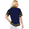 LA LEELA Women's Summer Casual Blouse Shirt Solid Blouses Button Down Short Sleeve Dress Tee Shirts Hawaiian Tops for Women - 2 of 3