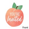 Big Dot of Happiness Sweet as a Peach - Shaped Fill-In Invitations - Fruit Themed Baby Shower or Birthday Party Invitation Cards with Envelopes 12 Ct - 3 of 4
