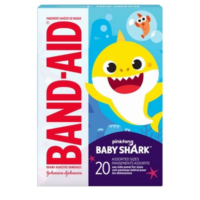 Band-Aid Bandages for Kids' Pinkfong Baby Shark Assorted - 20ct