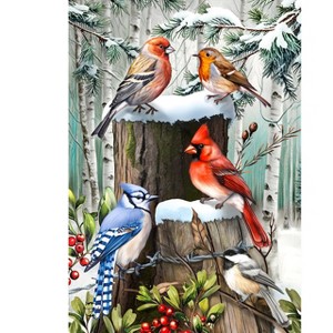 Briarwood Lane Winter House Flag 40x28 For Outdoor Winter Woodland Birds For Winter House Flag - 1 of 4