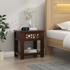 Tangkula Side End Table Nightstand w/ Drawer Wood for Living Room Bedroom Rustic - 3 of 4
