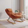 Lyngins Modern Indoor Leisure Rocking Chair with Thicken Seat Cushion,Comfy Sofa Accent Chair with High Backrest - 3 of 4